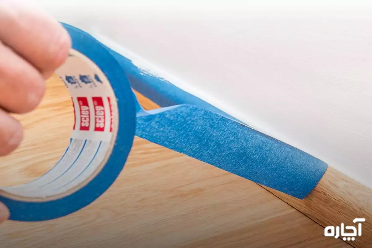 Tape painting of building