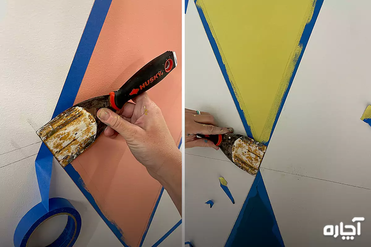 Tape painting of building