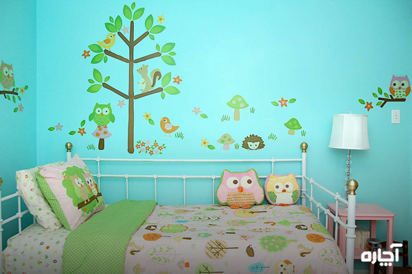 نقاشی اتاق کودک با توجه به روشنایی اتاق